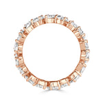 3.51ct Pear Shaped Diamond Eternity Band in 18K Rose Gold