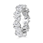 3.51ct Pear Shaped Diamond Eternity Band in Platinum