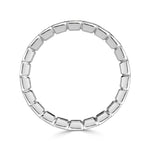 1.38ct Pixel Cut Bezel Set Diamond Eternity Band in 18k White Gold