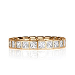 1.38ct Pixel Cut Bezel Set Diamond Eternity Band in 18k Champagne Yellow Gold