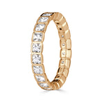 1.38ct Pixel Cut Bezel Set Diamond Eternity Band in 18k Champagne Yellow Gold