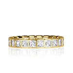 1.38ct Pixel Cut Bezel Set Diamond Eternity Band in 18k Yellow Gold