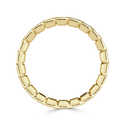 1.38ct Pixel Cut Bezel Set Diamond Eternity Band in 18k Yellow Gold