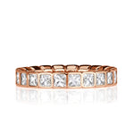 1.38ct Pixel Cut Bezel Set Diamond Eternity Band in 18k Rose Gold