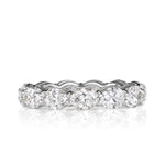 3.97ct Oval Cut Diamond Eternity Band in 18K White Gold