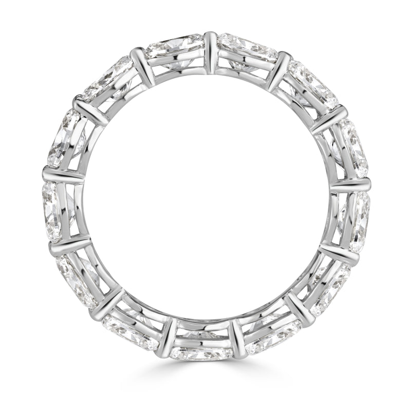 3.97ct Oval Cut Diamond Eternity Band in 18K White Gold