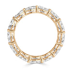 3.97ct Oval Cut Diamond Eternity Band in 18K Champagne Yellow Gold