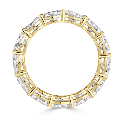 3.97ct Oval Cut Diamond Eternity Band in 18K Yellow Gold