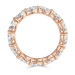 3.97ct Oval Cut Diamond Eternity Band in 18K Rose Gold