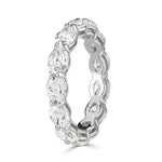 3.97ct Oval Cut Diamond Eternity Band in Platinum