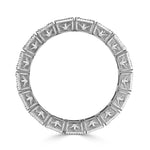 1.30 Pixel Cut Diamond Milgrain Eternity Band in 18K White Gold