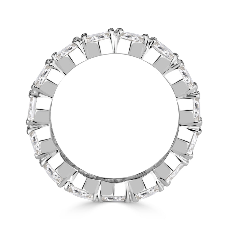 5.15 Hexagon Cut Diamond Eternity Band in 18K White Gold