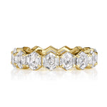 5.15 Hexagon Cut Diamond Eternity Band in 18K Yellow Gold