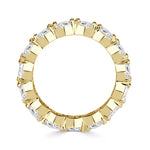 5.15 Hexagon Cut Diamond Eternity Band in 18K Yellow Gold