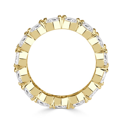 5.15 Hexagon Cut Diamond Eternity Band in 18K Yellow Gold