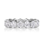 5.15 Hexagon Cut Diamond Eternity Band in Platinum