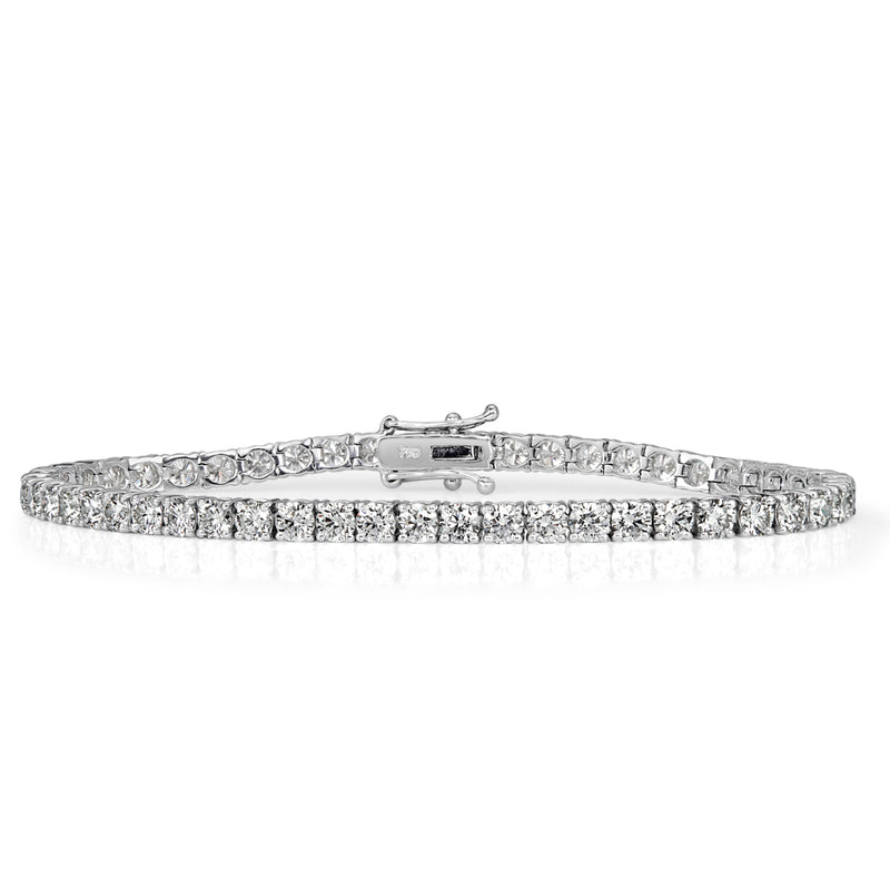 9.70ct Round Brilliant Cut Diamond Tennis Bracelet in 18K White Gold