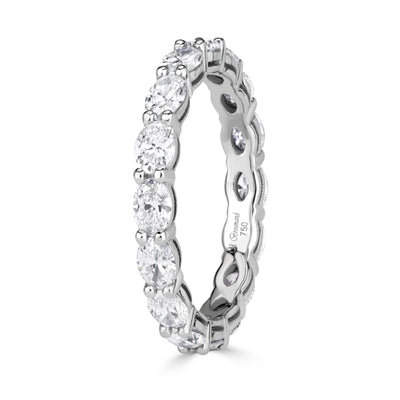 2.00ct Oval Cut Diamond Eternity Band in 18k White Gold