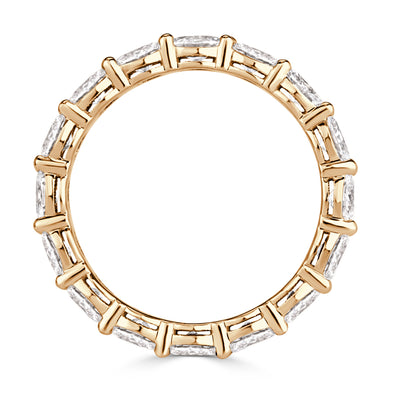 2.00ct Oval Cut Diamond Eternity Band in 18k Champagne Yellow Gold