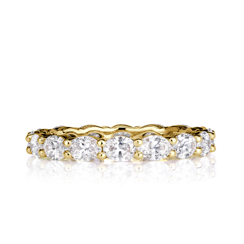 2.00ct Oval Cut Diamond Eternity Band in 18k Yellow Gold