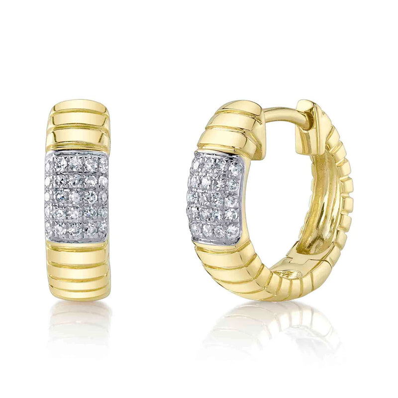 0.11ct Diamond Huggies in 14K Yellow Gold