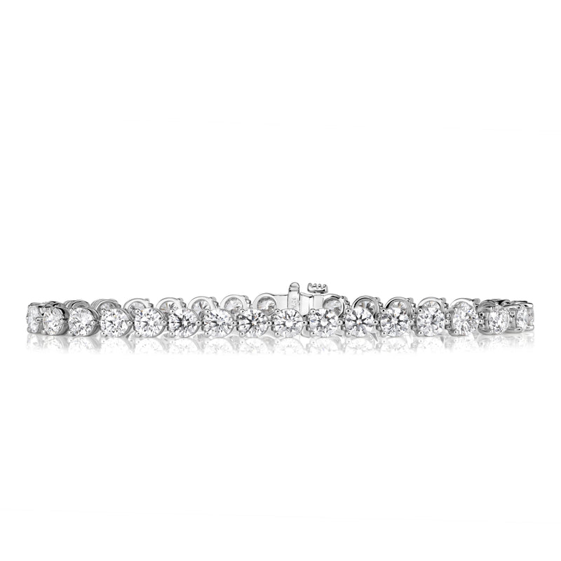 10.37ct Round Brilliant Cut Diamond Tennis Bracelet in 18K White Gold