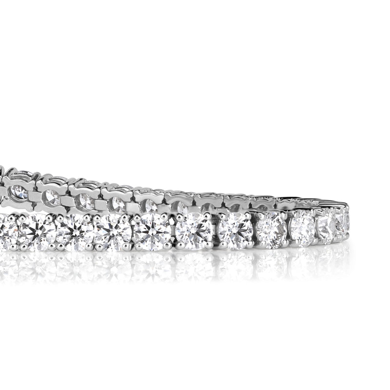 6.94ct Round Brilliant Cut Diamond Tennis Bracelet in 14K White Gold