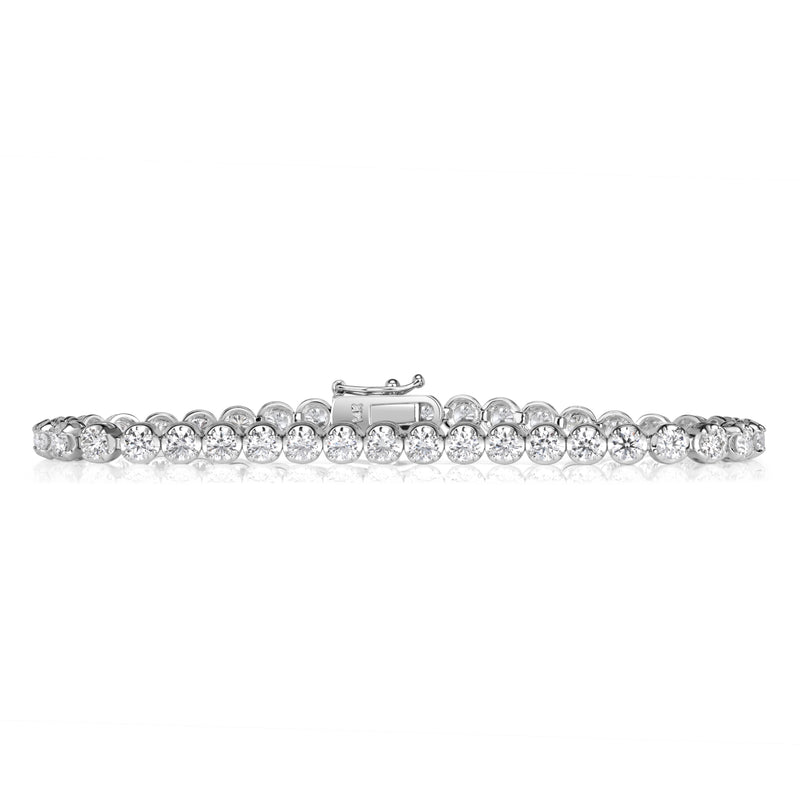 5.64ct Round Brilliant Cut Diamond Tennis Bracelet in 14K White Gold