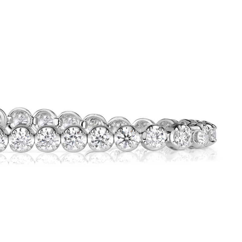 5.64ct Round Brilliant Cut Diamond Tennis Bracelet in 14K White Gold