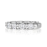 1.85ct Oval Cut Diamond Band in Platinum