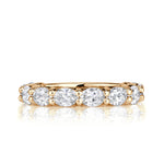 1.85ct Oval Cut Diamond Band in 18K Champagne Yellow Gold