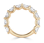 1.85ct Oval Cut Diamond Band in 18K Champagne Yellow Gold