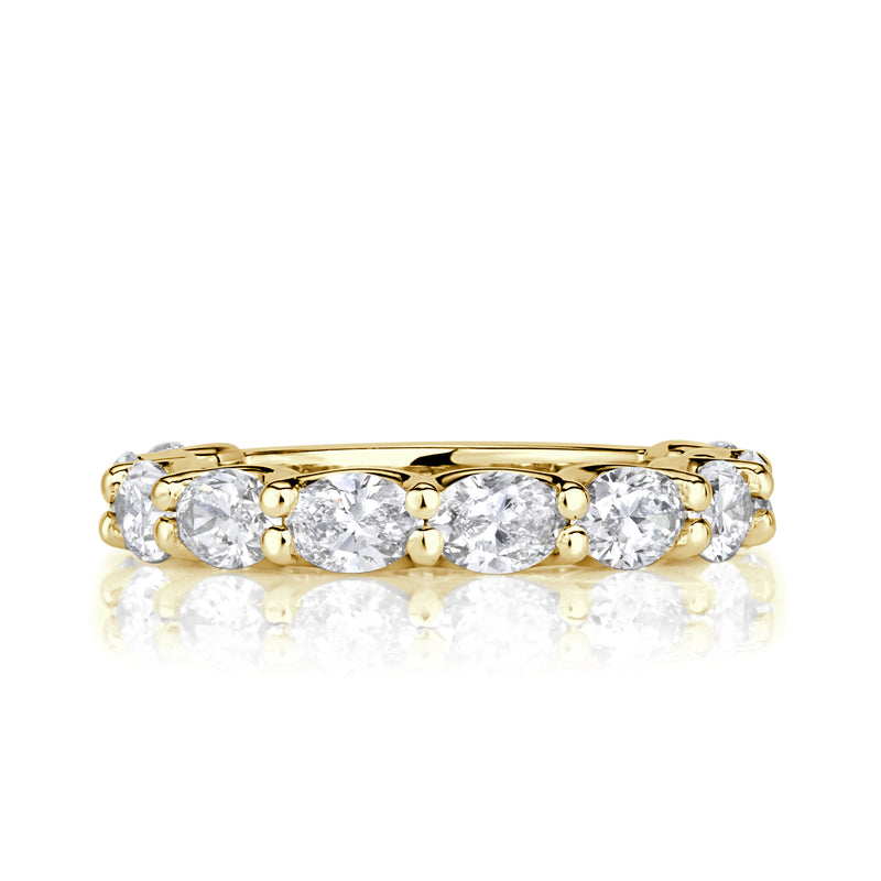 1.85ct Oval Cut Diamond Band in 18K Yellow Gold