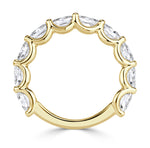 1.85ct Oval Cut Diamond Band in 18K Yellow Gold