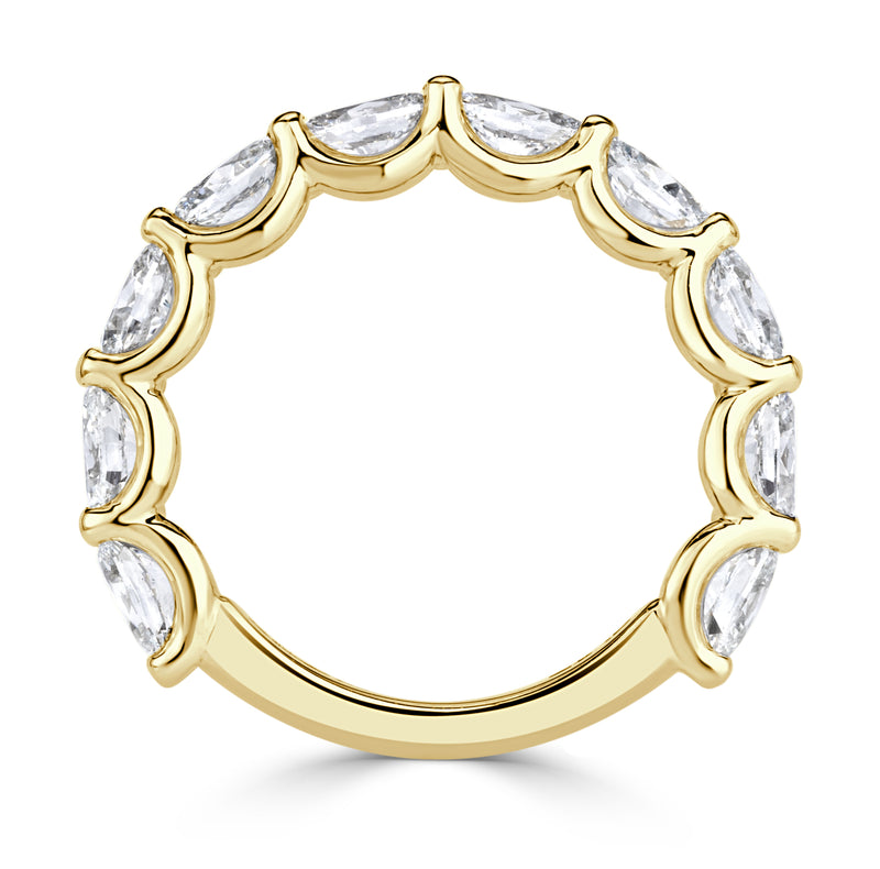 1.85ct Oval Cut Diamond Band in 18K Yellow Gold