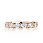 1.85ct Oval Cut Diamond Band in 18K Rose Gold