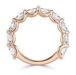 1.85ct Oval Cut Diamond Band in 18K Rose Gold