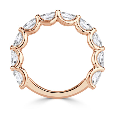 1.85ct Oval Cut Diamond Band in 18K Rose Gold