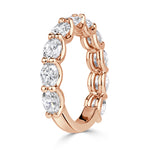 1.85ct Oval Cut Diamond Band in 18K Rose Gold