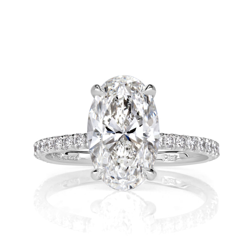 1.91ct Oval Cut Diamond Engagement Ring in Platinum