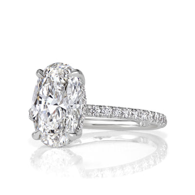 1.91ct Oval Cut Diamond Engagement Ring in Platinum