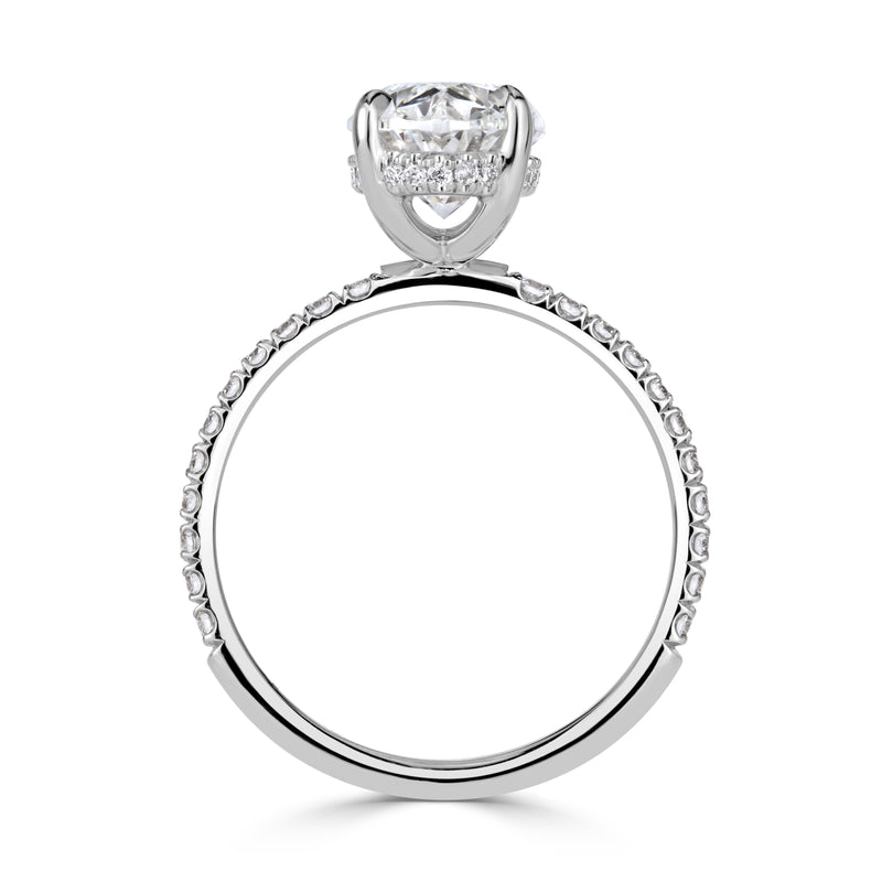 1.91ct Oval Cut Diamond Engagement Ring in Platinum