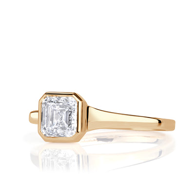 1.01ct Asscher Cut Diamond Engagement Ring