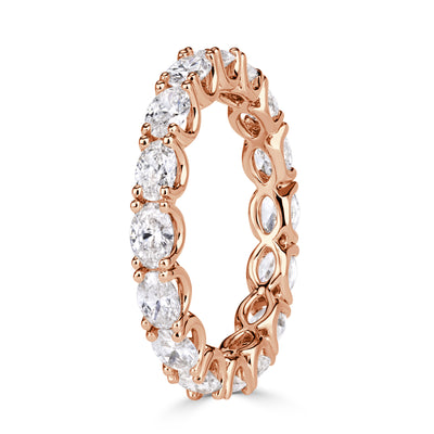 2.00ct Oval Cut Diamond East-West Eternity Band in 18K Rose Gold