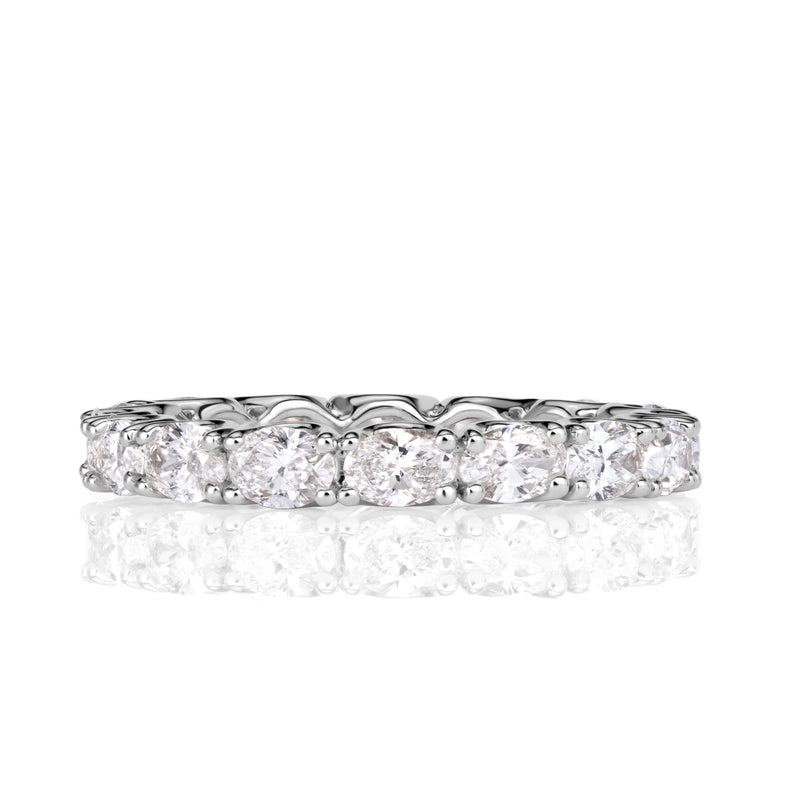 2.00ct Oval Cut Diamond East-West Eternity Band in 18K White Gold