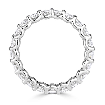 3.00ct Oval Cut Diamond Eternity Band in 18K White Gold