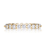 1.40ct Round Brilliant Cut Diamond Eternity Band in 18k Champagne Yellow Gold