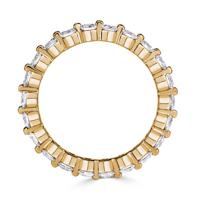 1.40ct Round Brilliant Cut Diamond Eternity Band in 18k Champagne Yellow Gold