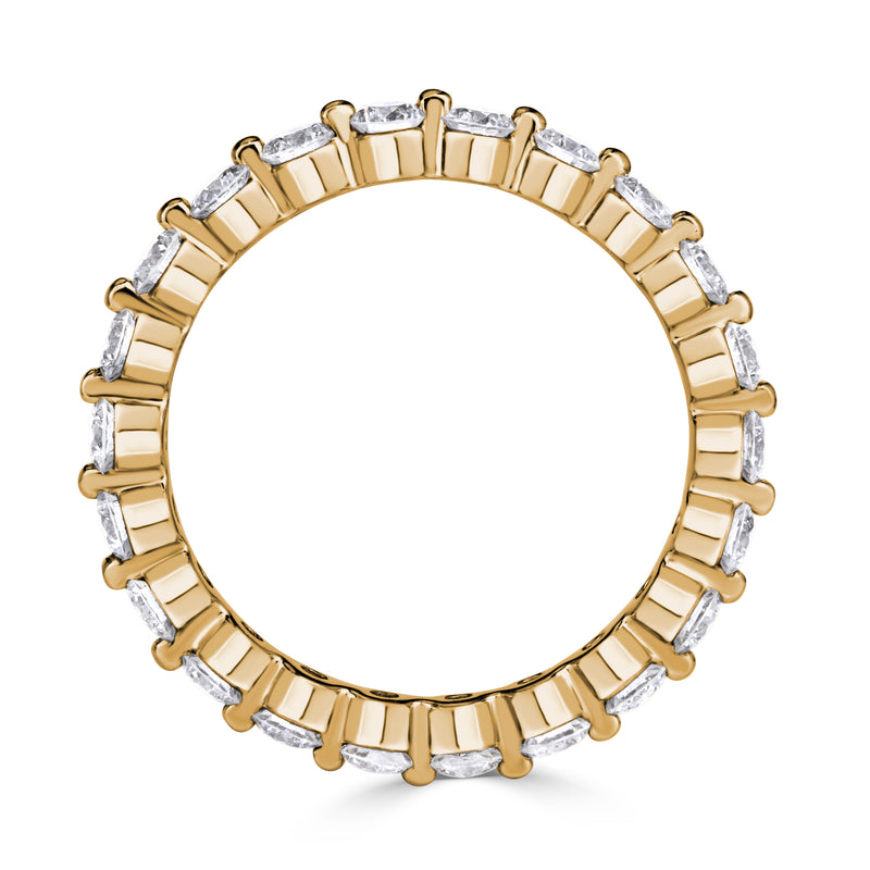 1.40ct Round Brilliant Cut Diamond Eternity Band in 18k Champagne Yellow Gold