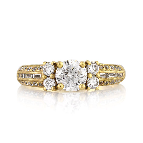 1.39ct Round Brilliant Cut Diamond Engagement Ring